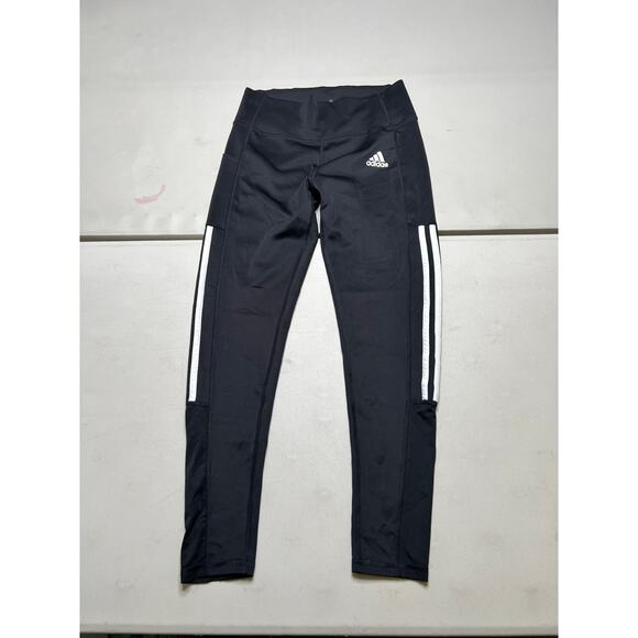 Adidas Black Primegreen Aeroready High Rise Pull On women Leggings Size Medium - Picture 11 of 12